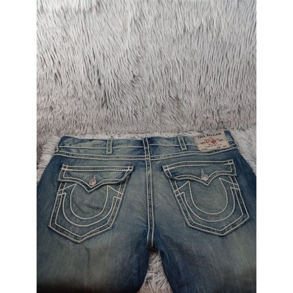 True Religion Ricky Jeans Mens 44 Relaxed Fit Stretch Stretch Straight Leg Denim - Picture 7 of 9